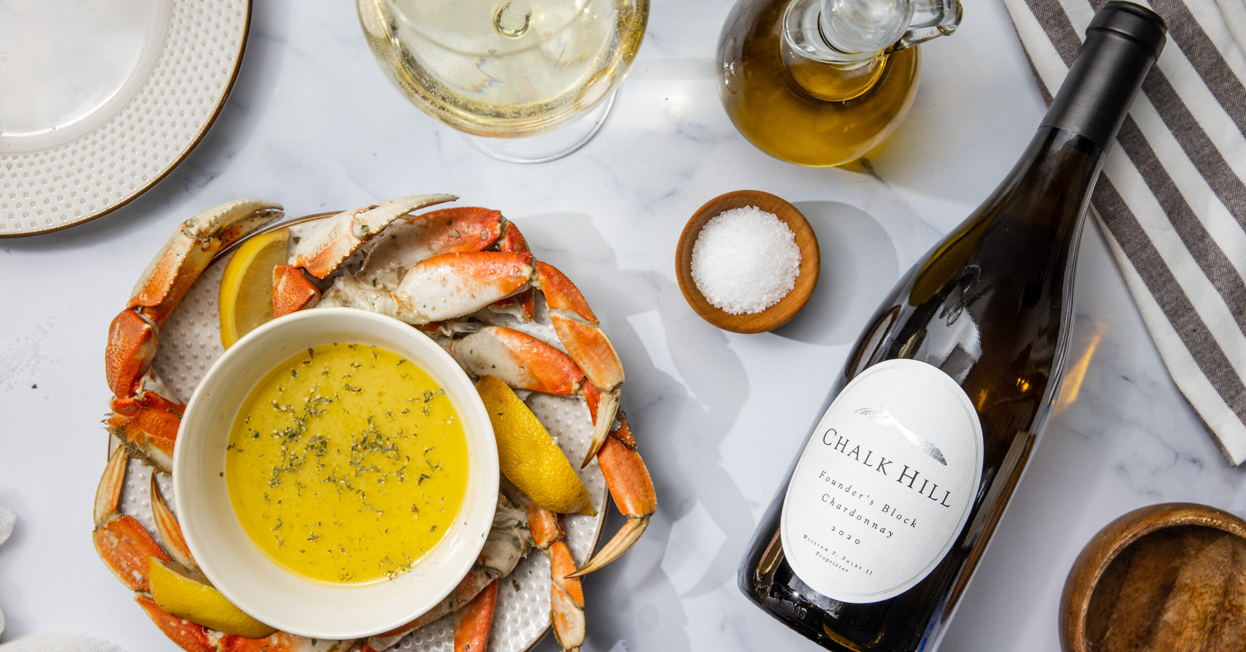 Dungeness Crab and a bottle of chardonnay